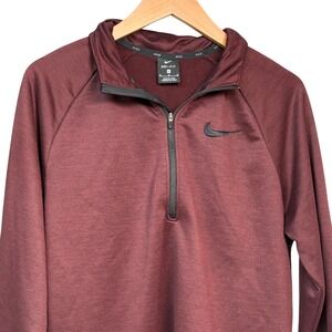 Nike Maroon Quarter Zip Tech Fleece Medium Streetwear Golfcore Athleisure